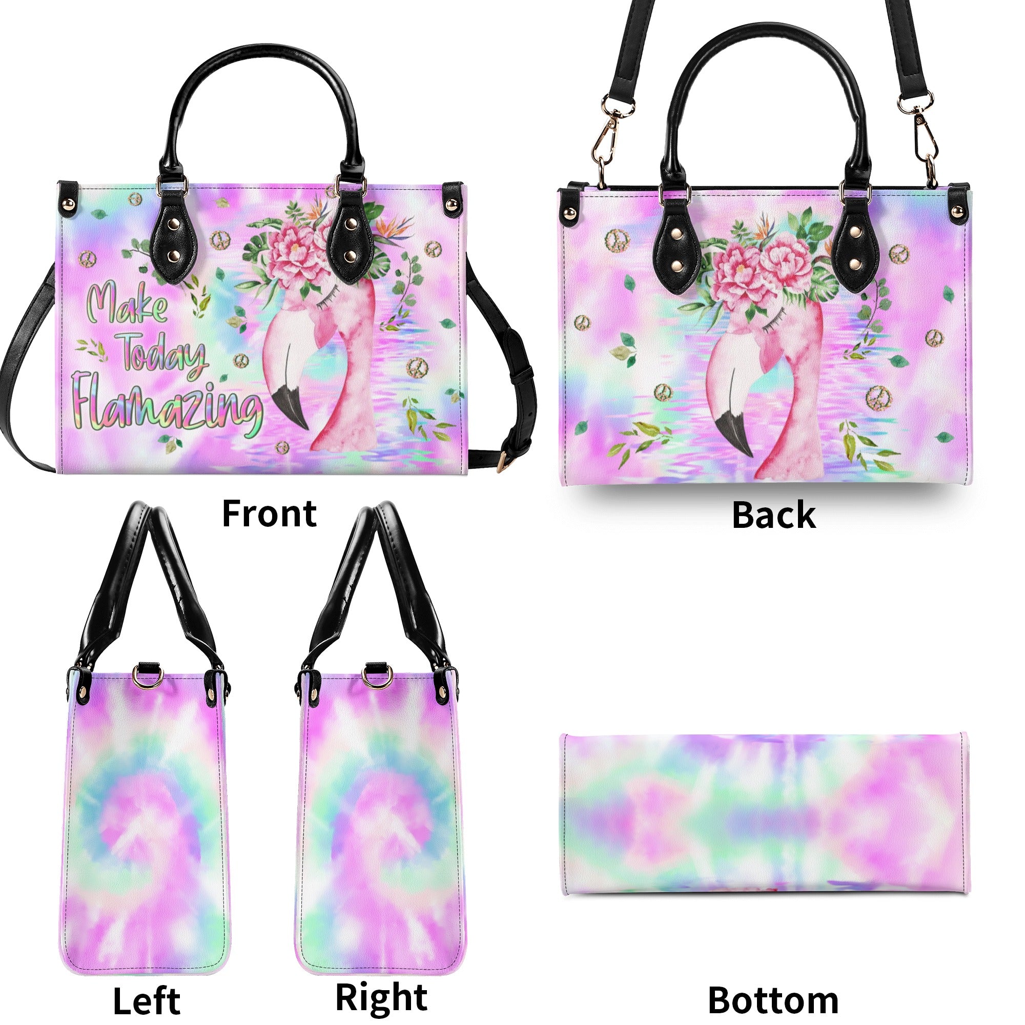 MAKE TODAY FLAMAZING TIE DYE LEATHER HANDBAG - YHLN1110244