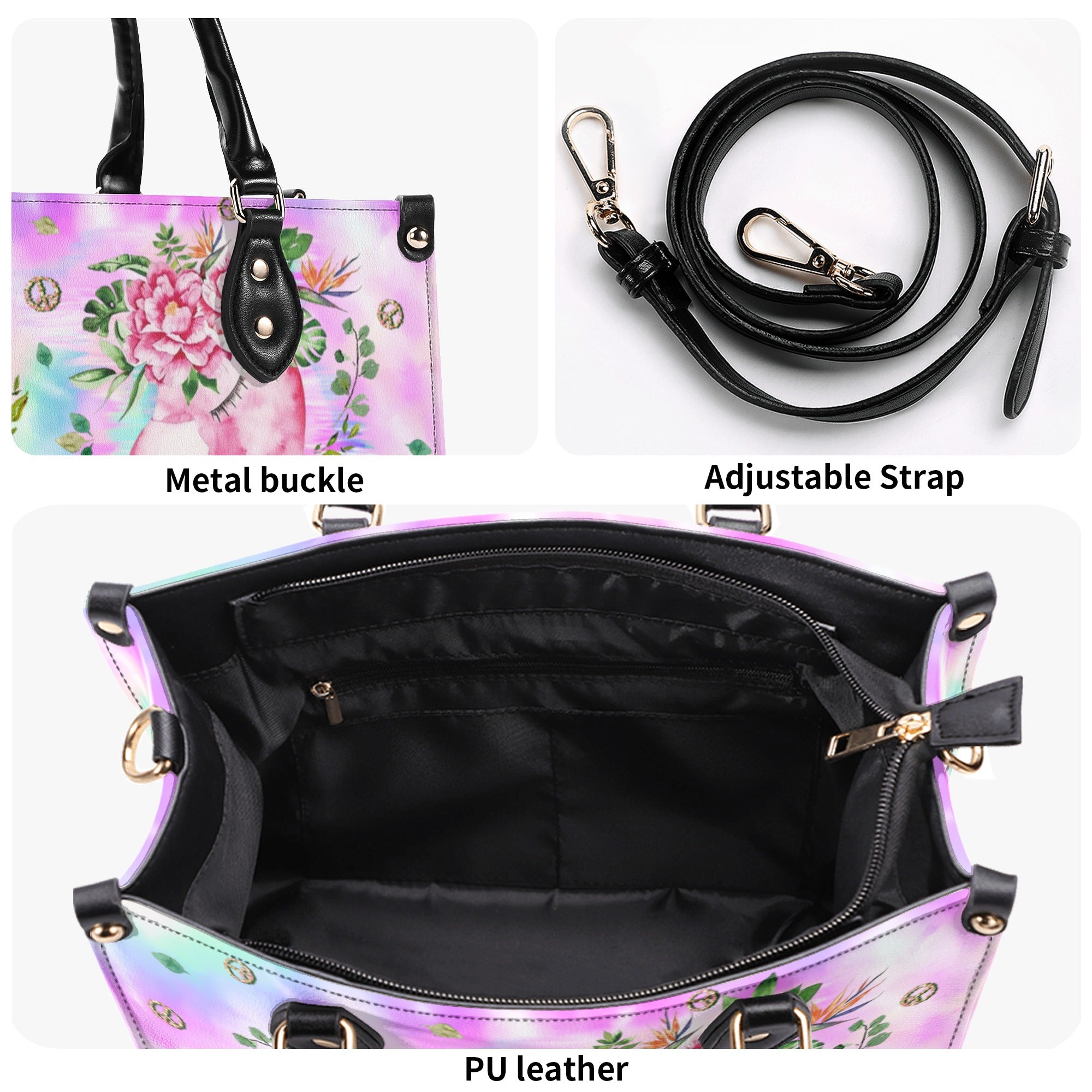 MAKE TODAY FLAMAZING TIE DYE LEATHER HANDBAG - YHLN1110244