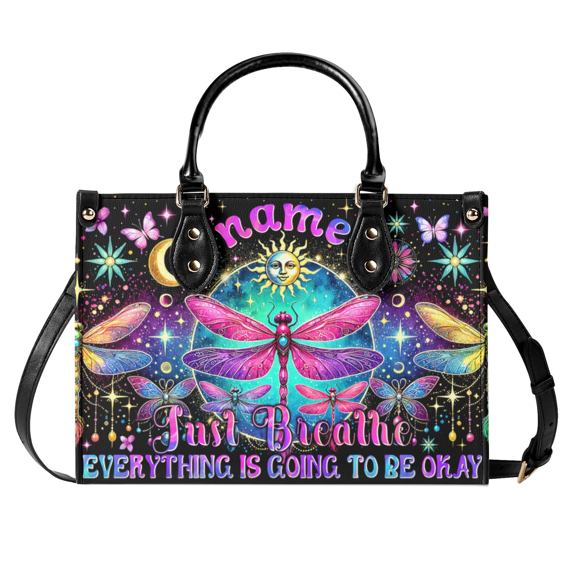 JUST BREATHE DRAGONFLY LEATHER HANDBAG - TYTM1402252