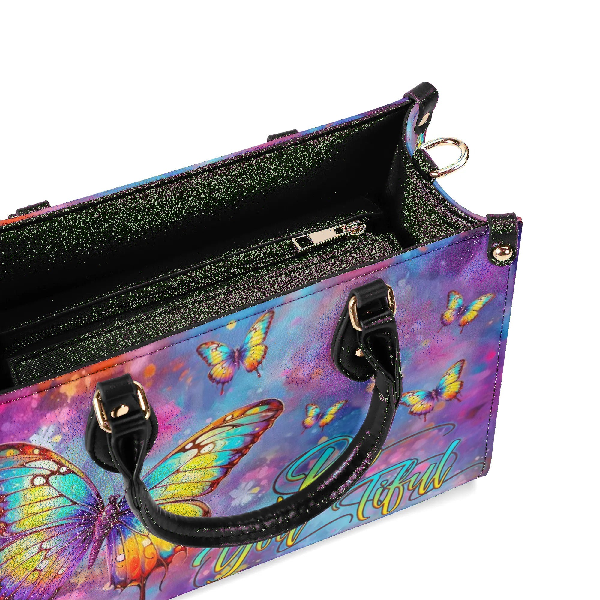 BE YOU TIFUL BUTTERFLY LEATHER HANDBAG - TLNZ1206244