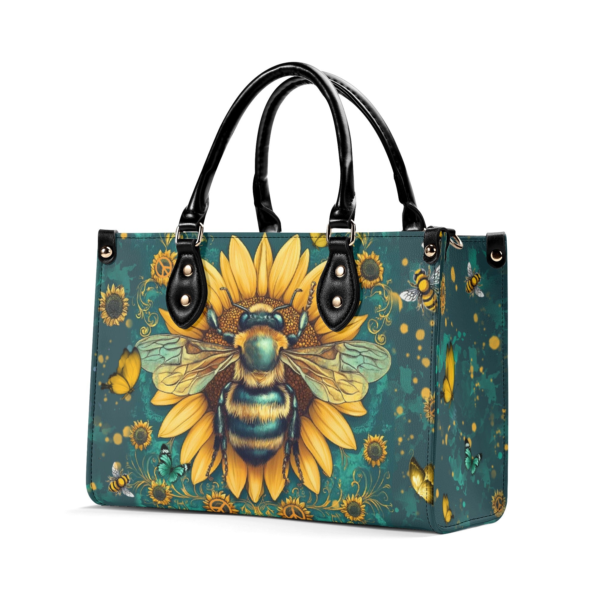 BEE SUNFLOWER LEATHER HANDBAG - YHHN1103254