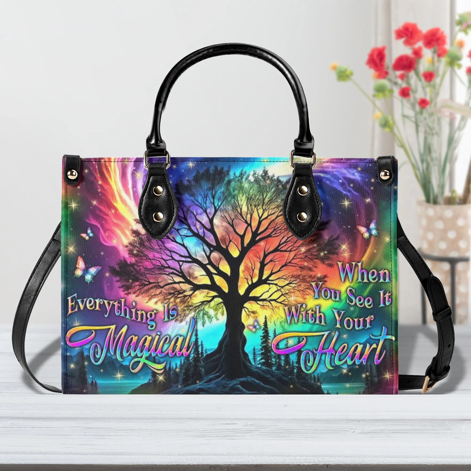 EVERYTHING IS MAGICAL LEATHER HANDBAG - YHLN0506244