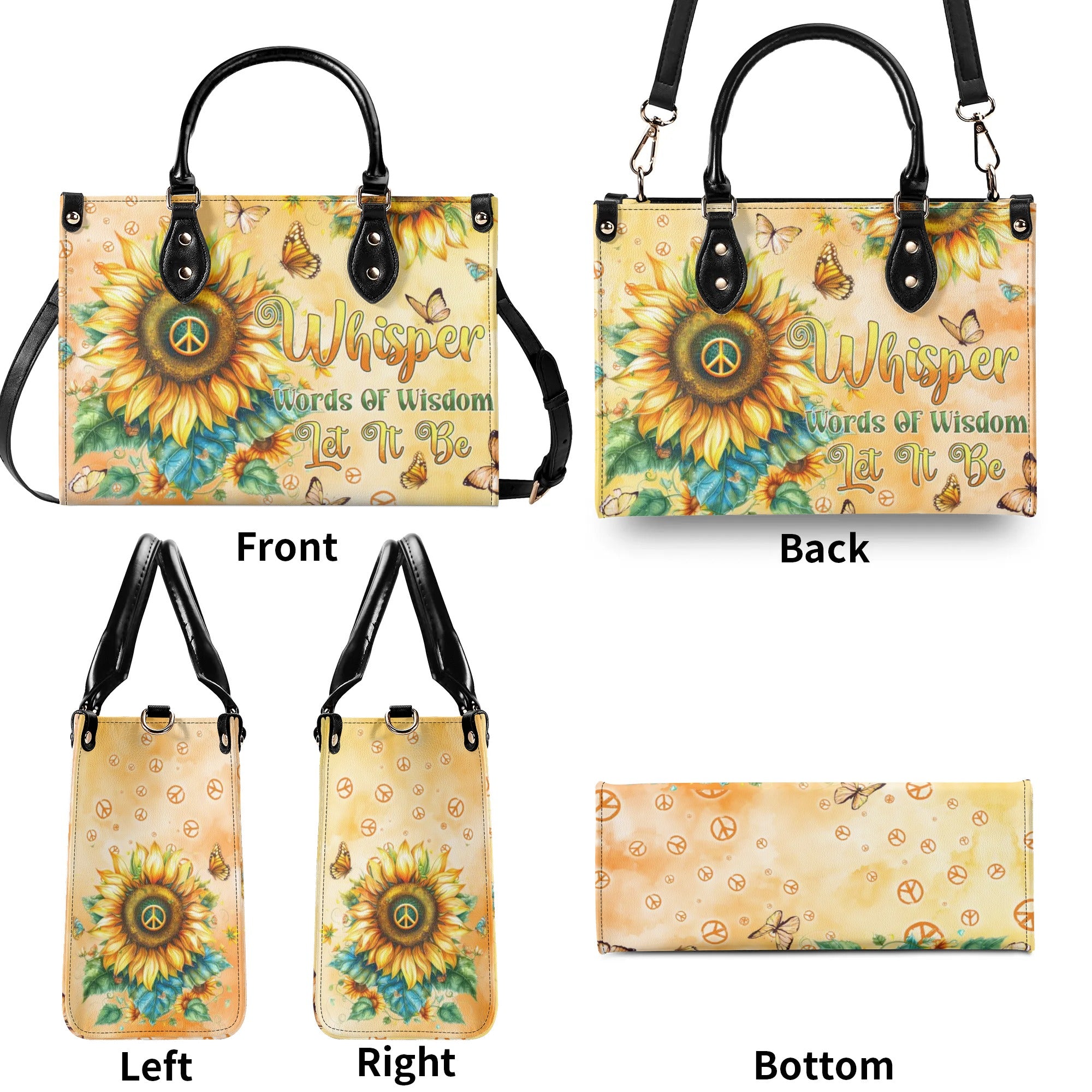 LET IT BE SUNFLOWERS LEATHER HANDBAG - TYTD1909241