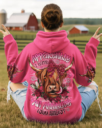 APPARENTLY I HAVE AN ATTITUDE WHO KNEW COW ALL OVER PRINT  - TLNO1712251