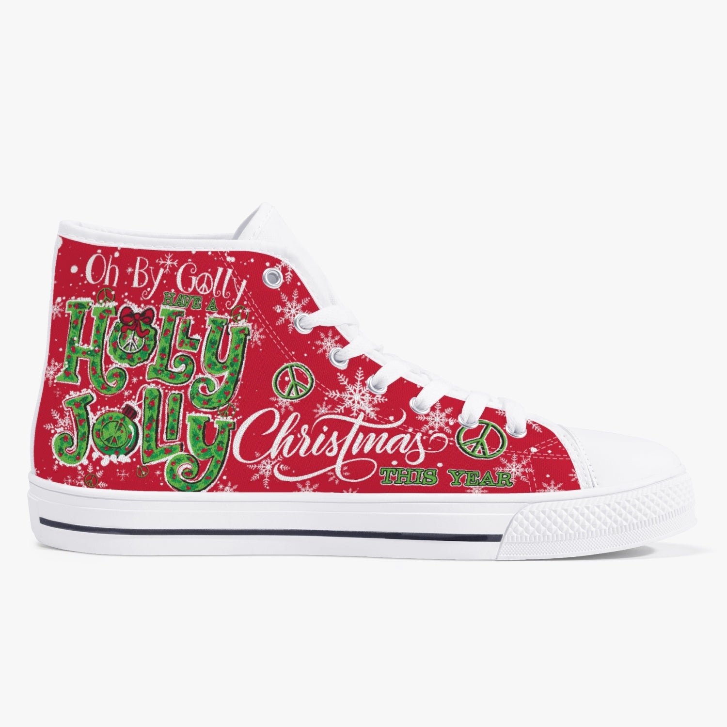 OH BY GOLLY CHRISTMAS HIGH TOP CANVAS SHOES - TY2710235