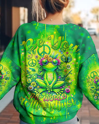BE YOU THE WORLD WILL ADJUST FROG ALL OVER PRINT - TYTM0611234