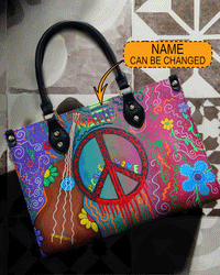 PEACE LOVE HIPPIE LEATHER HANDBAG - YHDU2409244