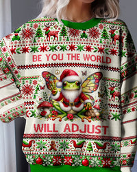 BE YOU THE WORLD WILL ADJUST FROG CHRISTMAS ALL OVER PRINT - TYTM1810232