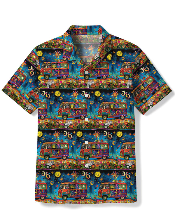 HIPPIE BUS FLOWER HAWAIIAN SHIRT - TLTW0904251