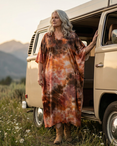 FREE SPIRIT SWIRL KAFTAN DRESS - TA220126