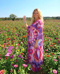 RADIANT PEACE MANDALA PEACE KAFTAN DRESS - YHHG1301263
