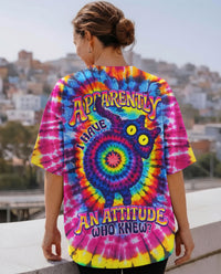 APPARENTLY I HAVE AN ATTITUDE WHO KNEW CAT ALL OVER PRINT - TLNO0403262