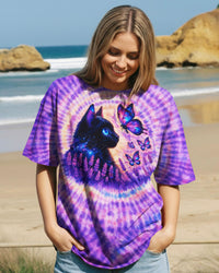 BLACK CAT LAVENDER PURPLE SWIRL ALL OVER PRINT - TLNO1103261