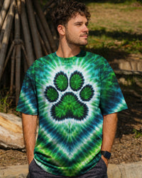 PAW PRINT GREEN V SWIRL ALL OVER PRINT - TLNO1203261