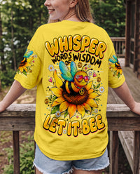 WHISPER WORDS OF WISDOM LET IT BE BEE SUNFLOWER ALL OVER PRINT -  TLNO1407261