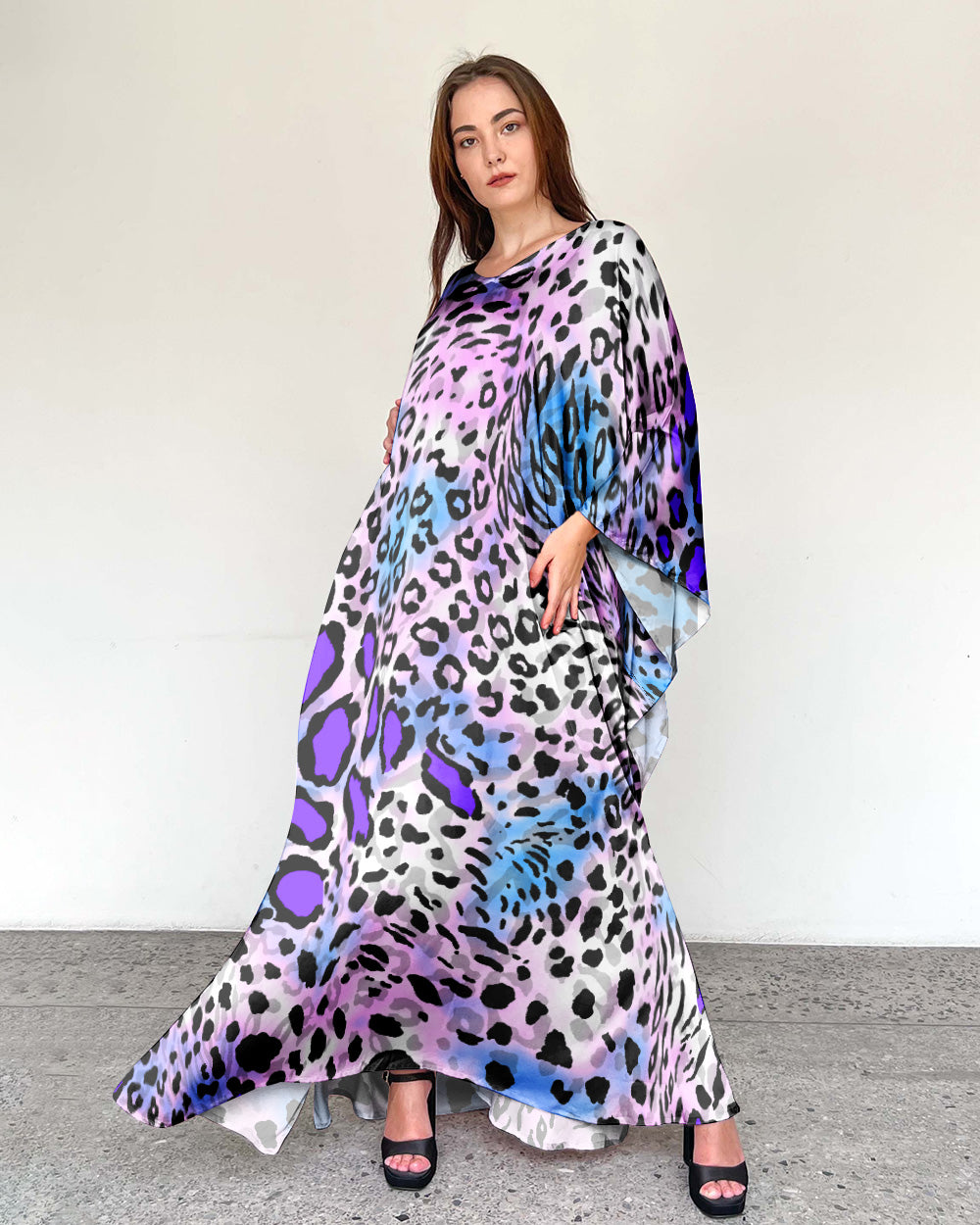 LEOPARD KAFTAN DRESS - TLNZ2207231