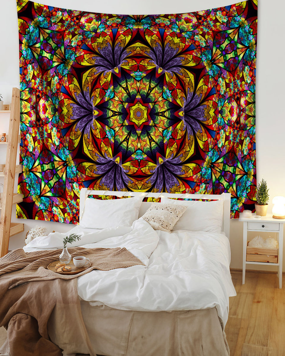 COLORFUL FLOWERS KALEIDOSCOPE TAPESTRY - TLNZ2407231 – Groovy Hippie