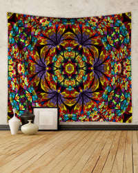 COLORFUL FLOWERS KALEIDOSCOPE TAPESTRY - TLNZ2407231