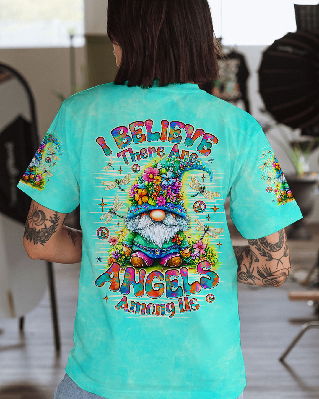 I BELIEVE THERE ARE ANGELS AMONG US GNOME ALL OVER PRINT - TLNO2111252