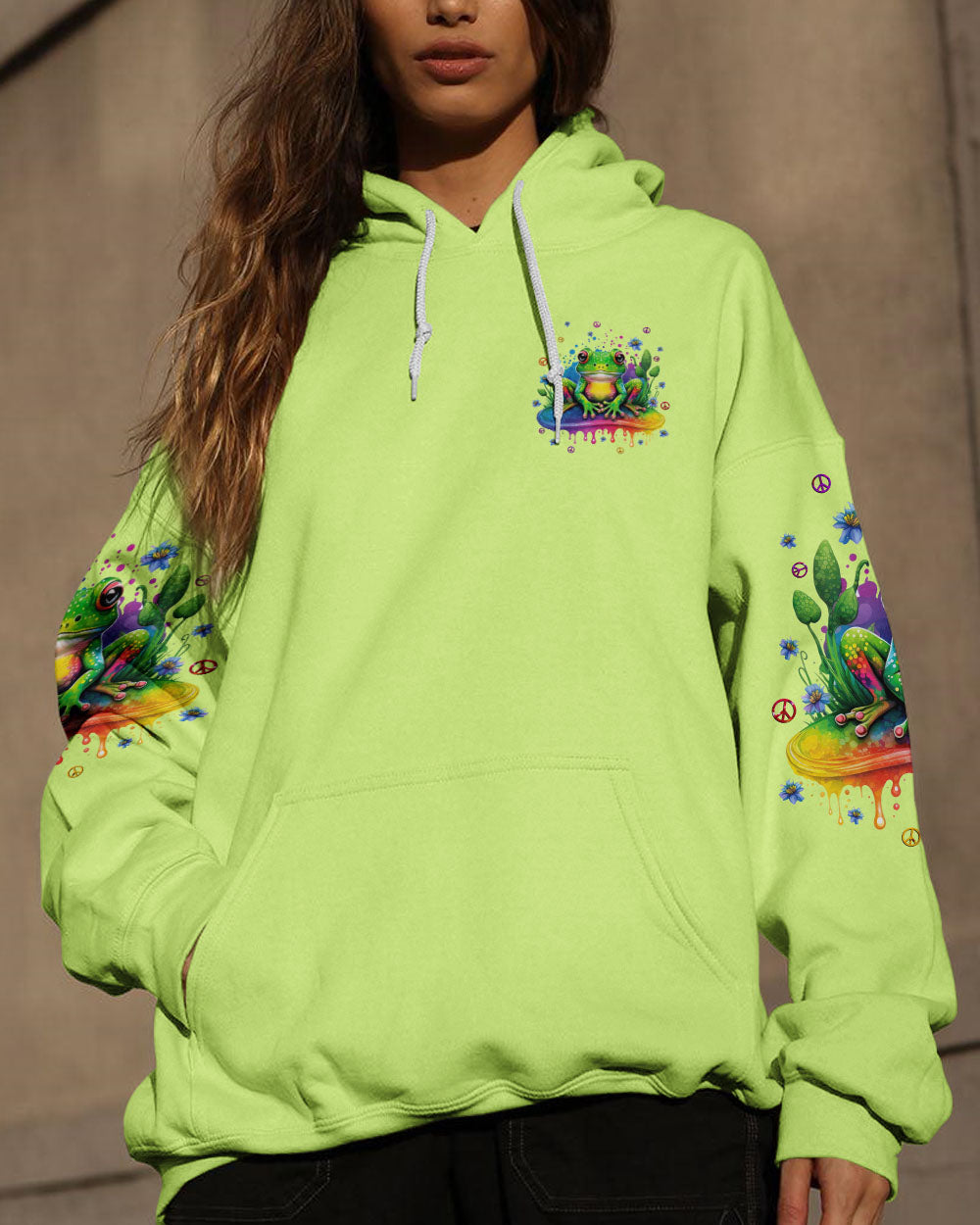 BE YOU THE WORLD WILL ADJUST FROG ALL OVER PRINT - TLNT2808234 