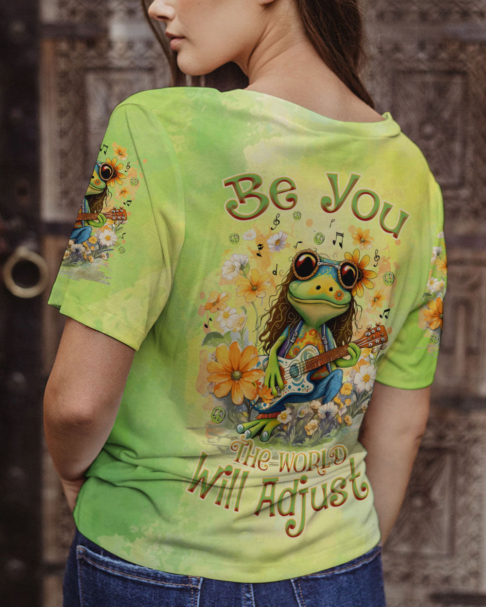 BE YOU THE WORLD WILL ADJUST FROG ALL OVER PRINT - TLNZ0709231