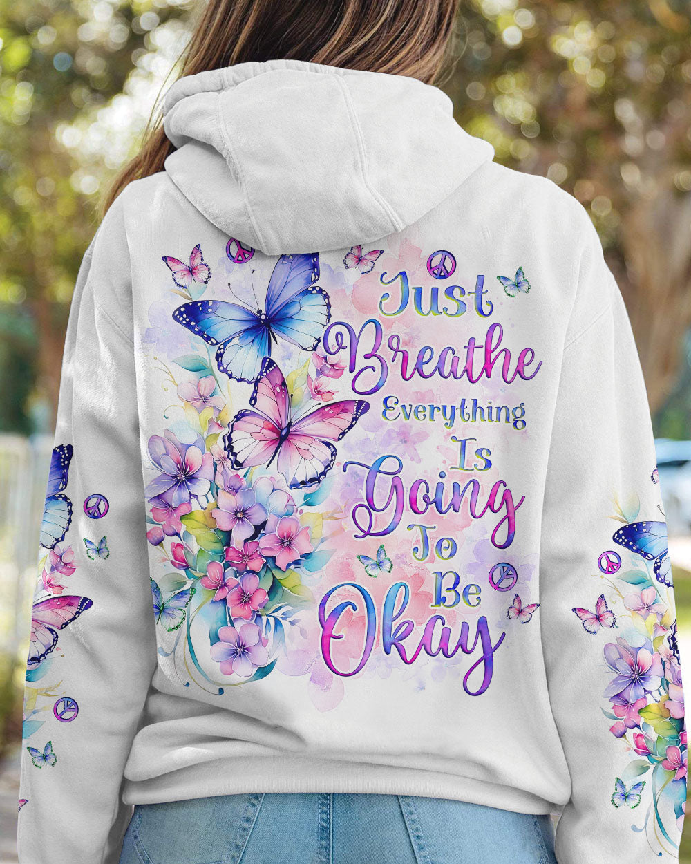 JUST BREATHE BUTTERFLY ALL OVER PRINT - TLNZ1607244