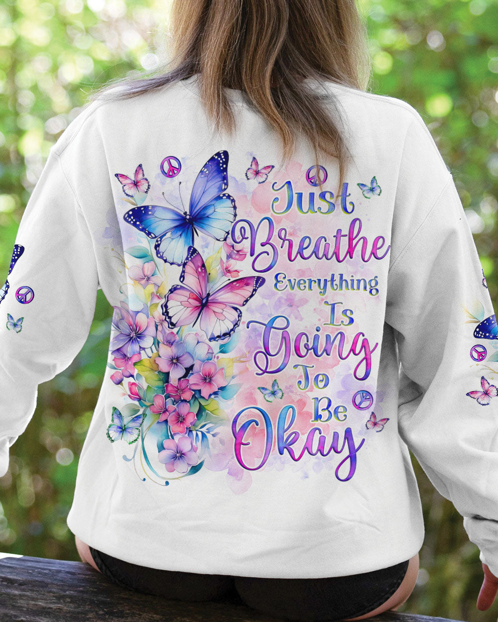 JUST BREATHE BUTTERFLY ALL OVER PRINT - TLNZ1607244