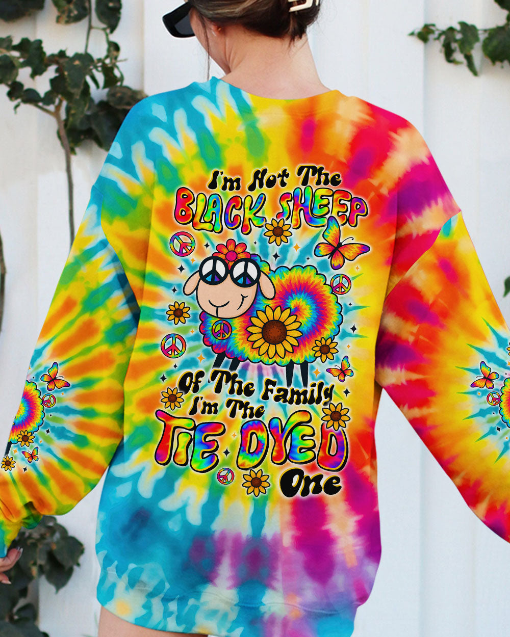 I'M NOT THE BLACK SHEEP SUNFLOWER TIE DYE ALL OVER PRINT  - TLTR1209253