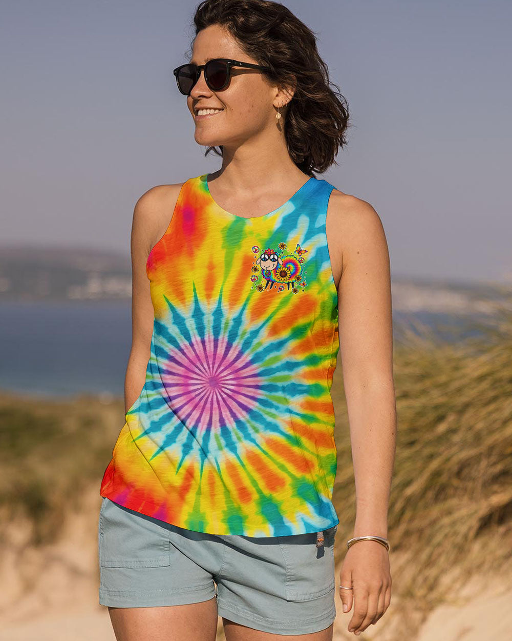 I'M NOT THE BLACK SHEEP SUNFLOWER TIE DYE ALL OVER PRINT  - TLTR1209253
