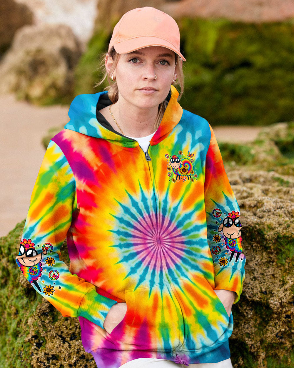 I'M NOT THE BLACK SHEEP SUNFLOWER TIE DYE ALL OVER PRINT  - TLTR1209253