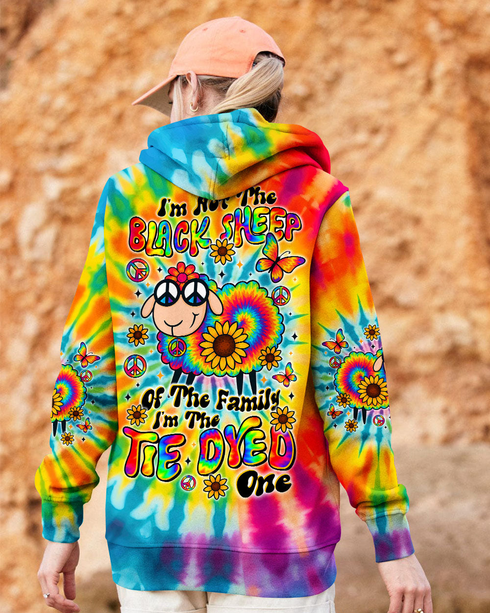 I'M NOT THE BLACK SHEEP SUNFLOWER TIE DYE ALL OVER PRINT  - TLTR1209253