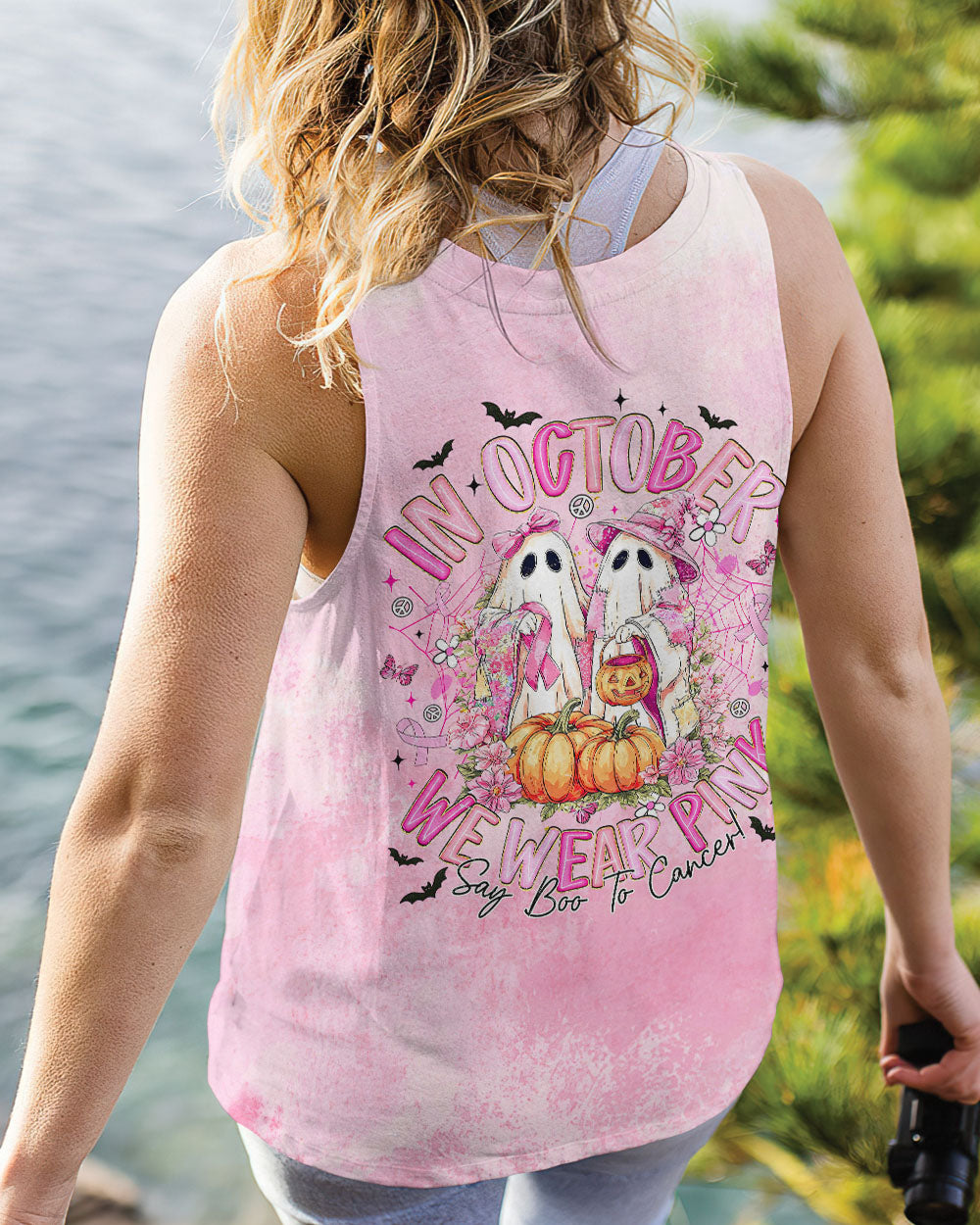 IN OCTOBER WE WEAR PINK BOO BREAST CANCER AWARENESS ALL OVER PRINT - TLTR1408253