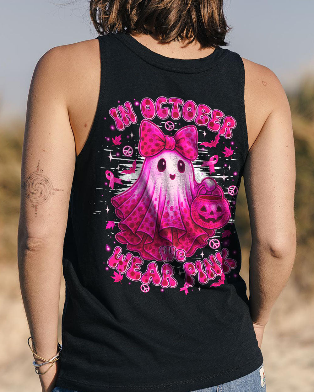 IN OCTOBER WE WEAR PINK BOO BREAST CANCER AWARENESS ALL OVER PRINT - TLTR1909252