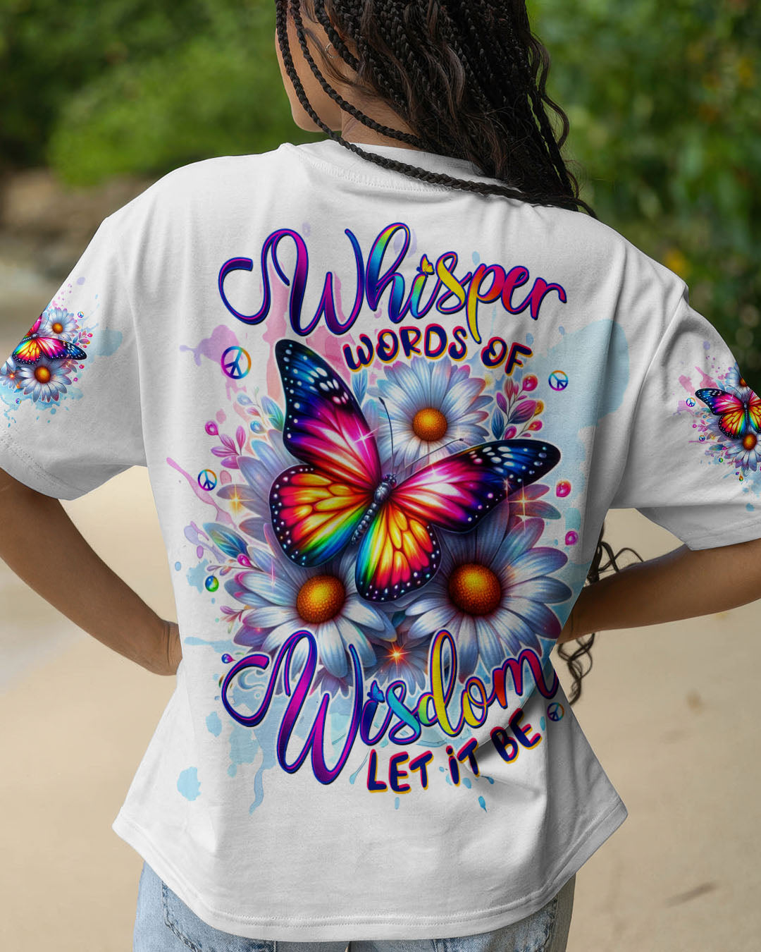 WHISPER WORDS OF WISDOM LET IT BE BUTTERFLY ALL OVER PRINT  - TLTW1110253