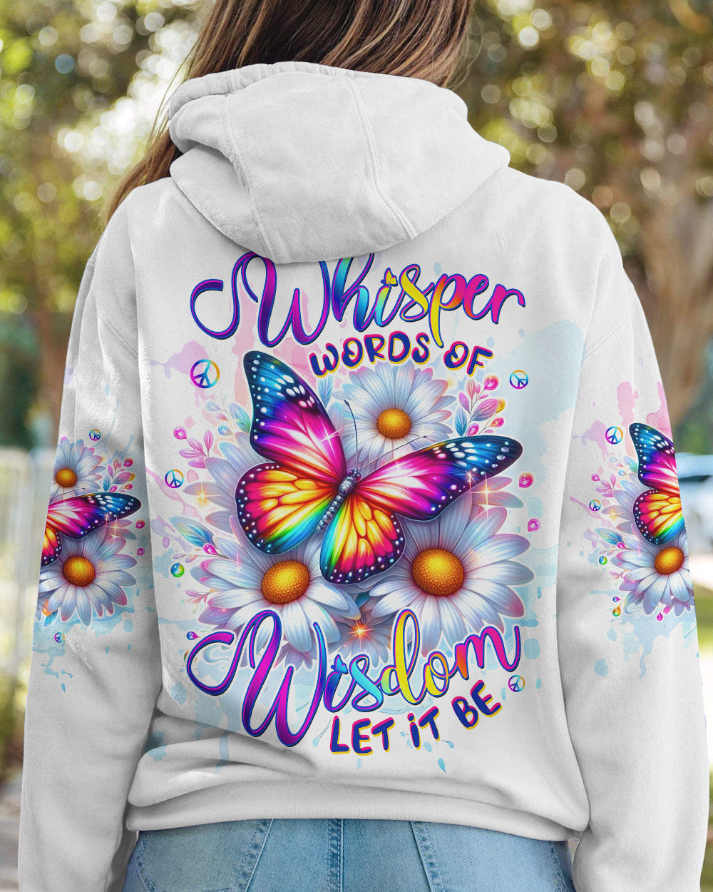 WHISPER WORDS OF WISDOM LET IT BE BUTTERFLY ALL OVER PRINT  - TLTW1110253