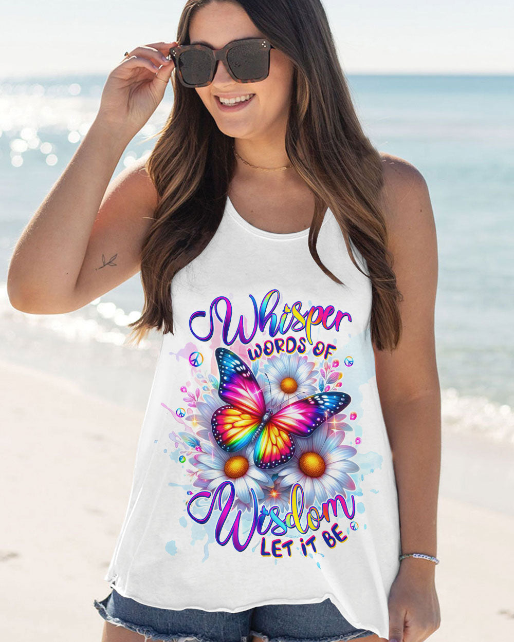 WHISPER WORDS OF WISDOM LET IT BE BUTTERFLY ALL OVER PRINT  - TLTW1110253