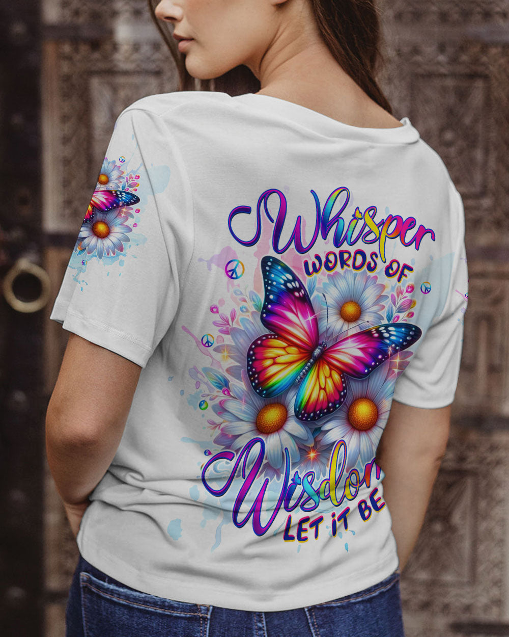 WHISPER WORDS OF WISDOM LET IT BE BUTTERFLY ALL OVER PRINT  - TLTW1110253