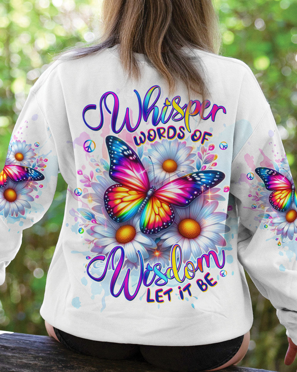 WHISPER WORDS OF WISDOM LET IT BE BUTTERFLY ALL OVER PRINT  - TLTW1110253