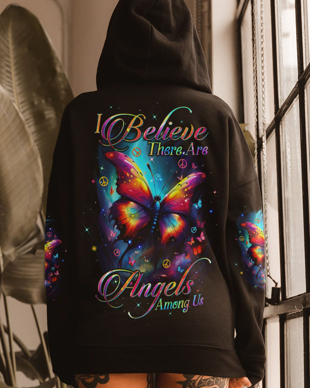 I BELIEVE THERE ARE ANGELS AMONG US BUTTERFLY ALL OVER PRINT - TLTW1602241