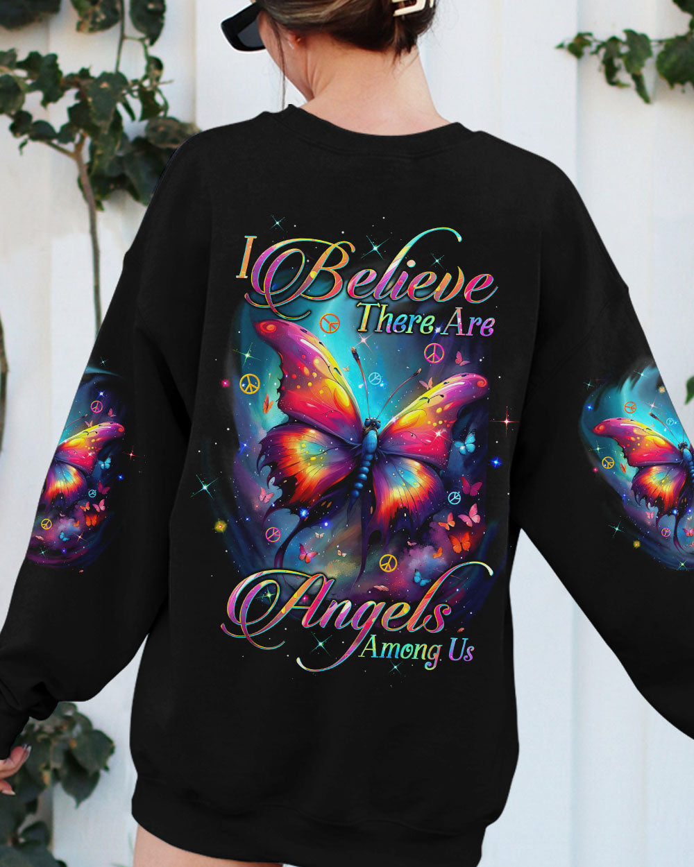 I BELIEVE THERE ARE ANGELS AMONG US BUTTERFLY ALL OVER PRINT - TLTW1602241