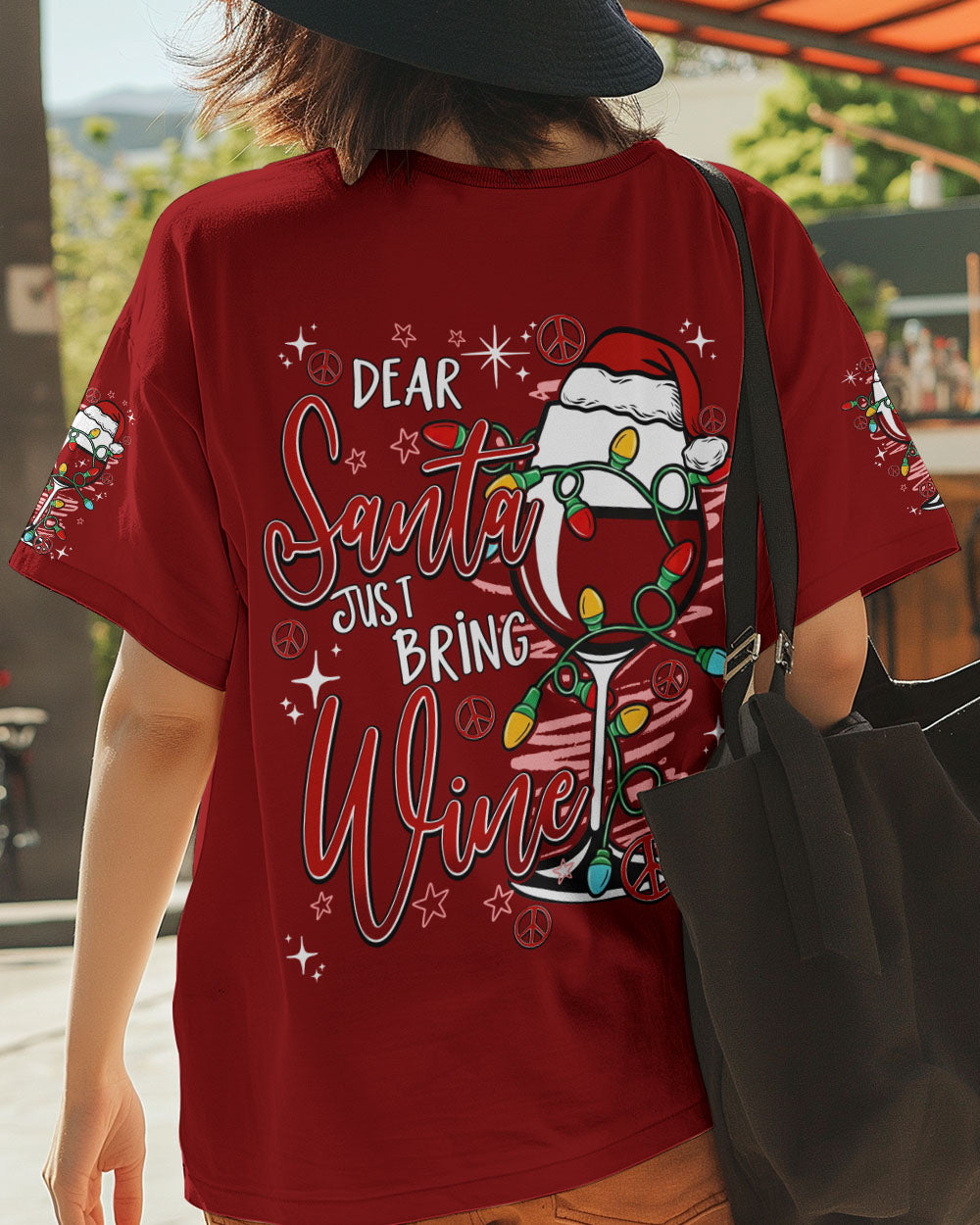 DEAR SANTA JUST BRING WINE CHRISTMAS ALL OVER PRINT - TY1711251