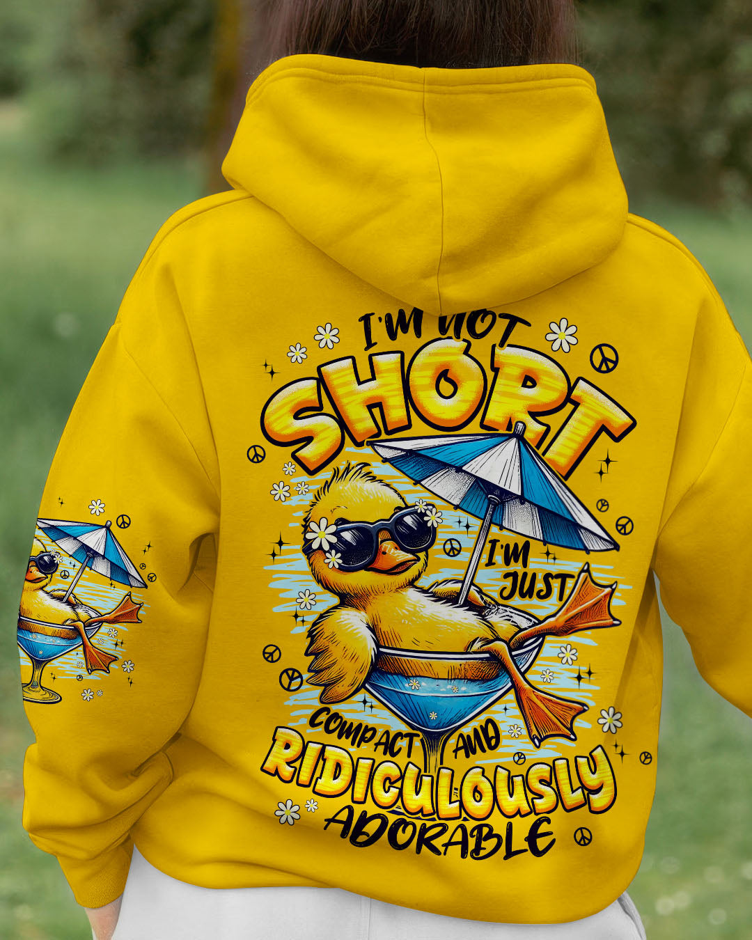 I'M NOT SHORT HIPPIE DUCK ALL OVER PRINT - TYPQ1108252