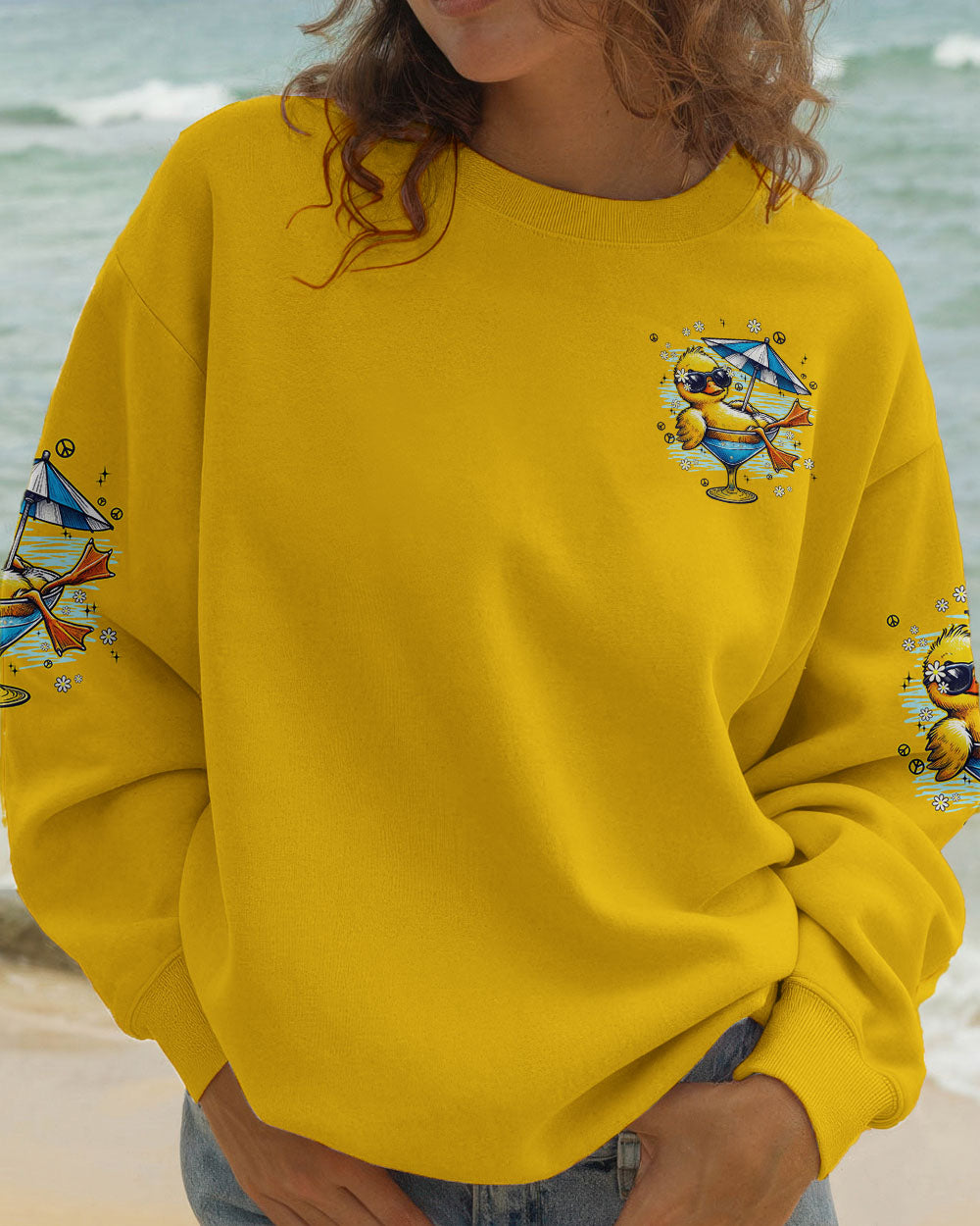 I'M NOT SHORT HIPPIE DUCK ALL OVER PRINT - TYPQ1108252