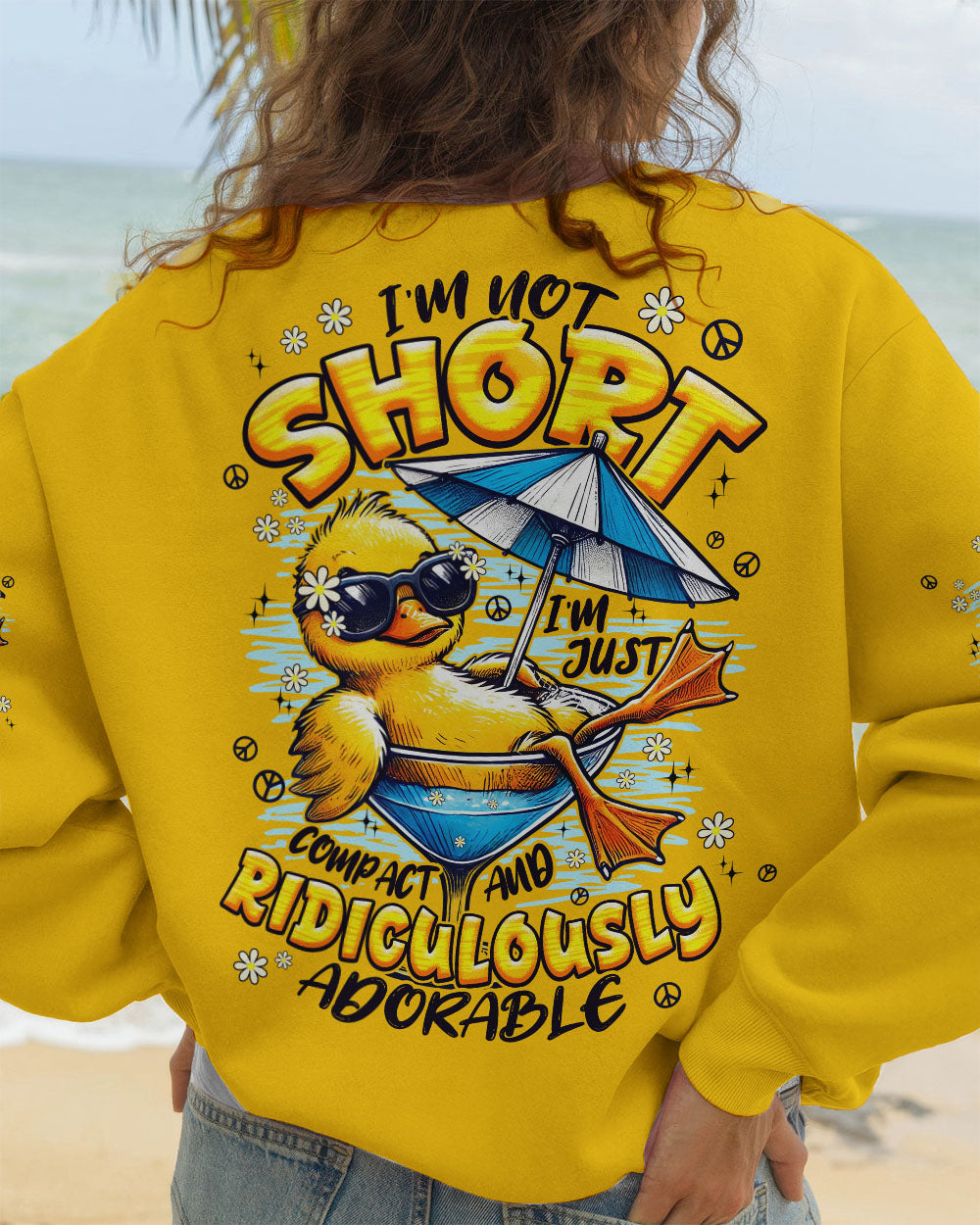 I'M NOT SHORT HIPPIE DUCK ALL OVER PRINT - TYPQ1108252