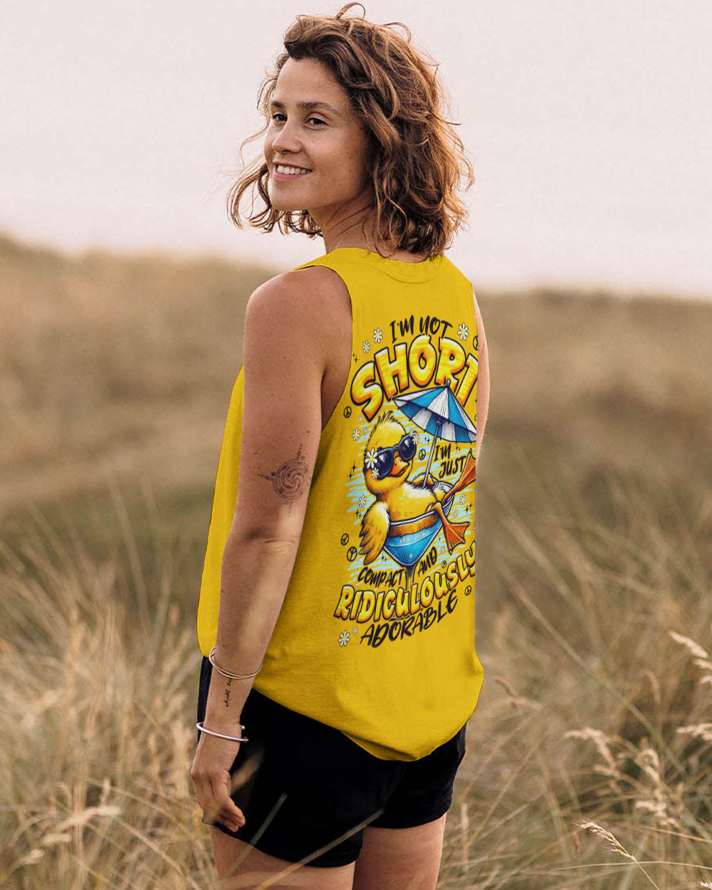 I'M NOT SHORT HIPPIE DUCK ALL OVER PRINT - TYPQ1108252