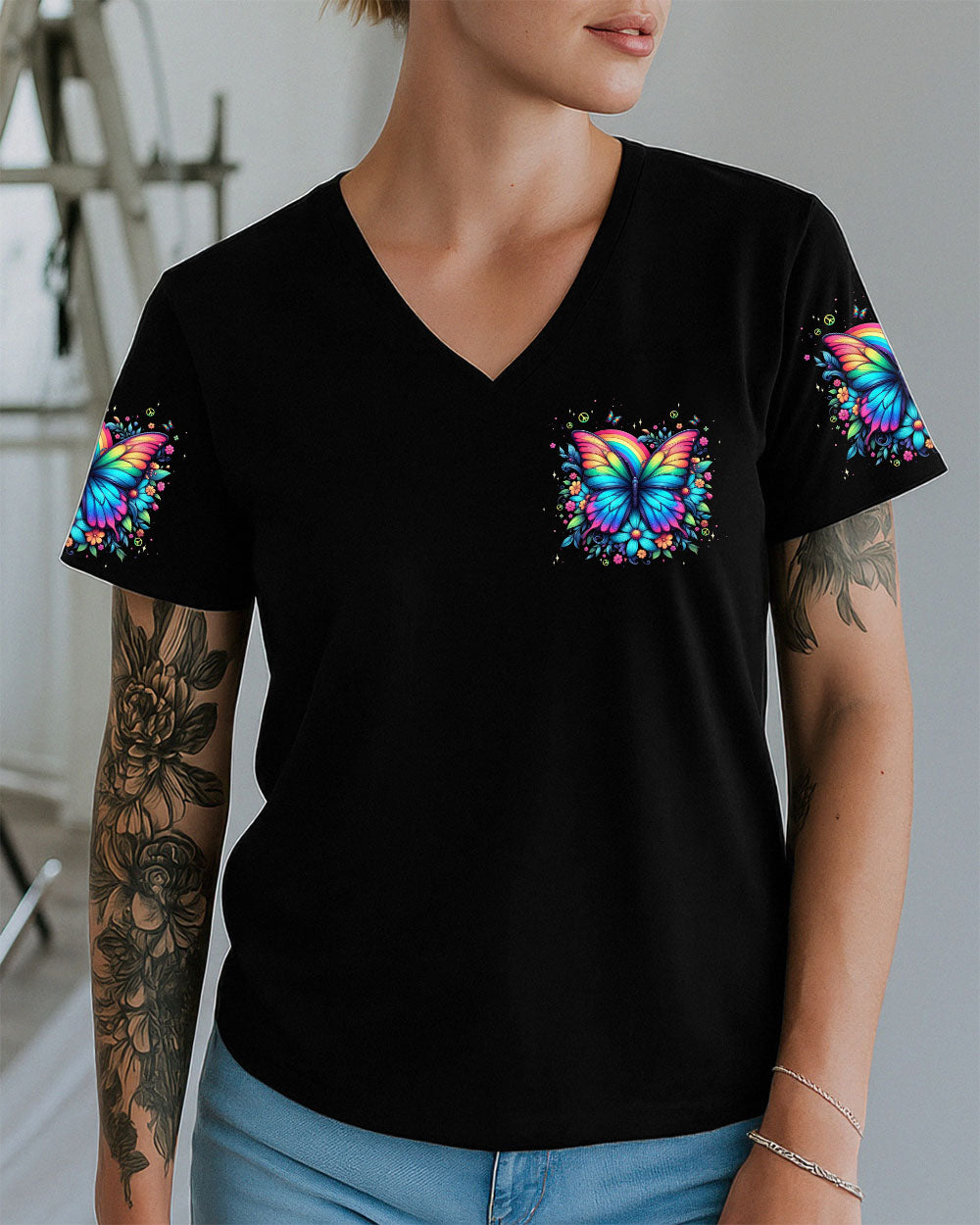 JUST BELIEVE BUTTERFLY ALL OVER PRINT - TYPQ1707252