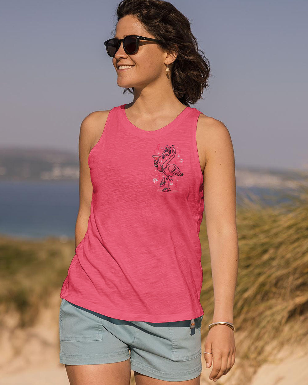 PRETTY IN PINK BREAST CANCER FLAMINGO ALL OVER PRINT - TYQY0908251