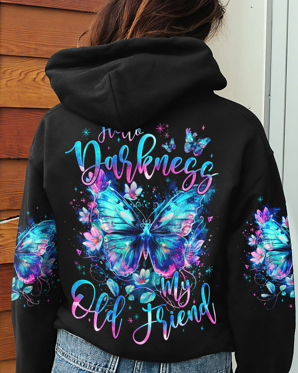 HELLO DARKNESS MY OLD FRIEND BUTTERFLY ALL OVER PRINT - TYQY1004242