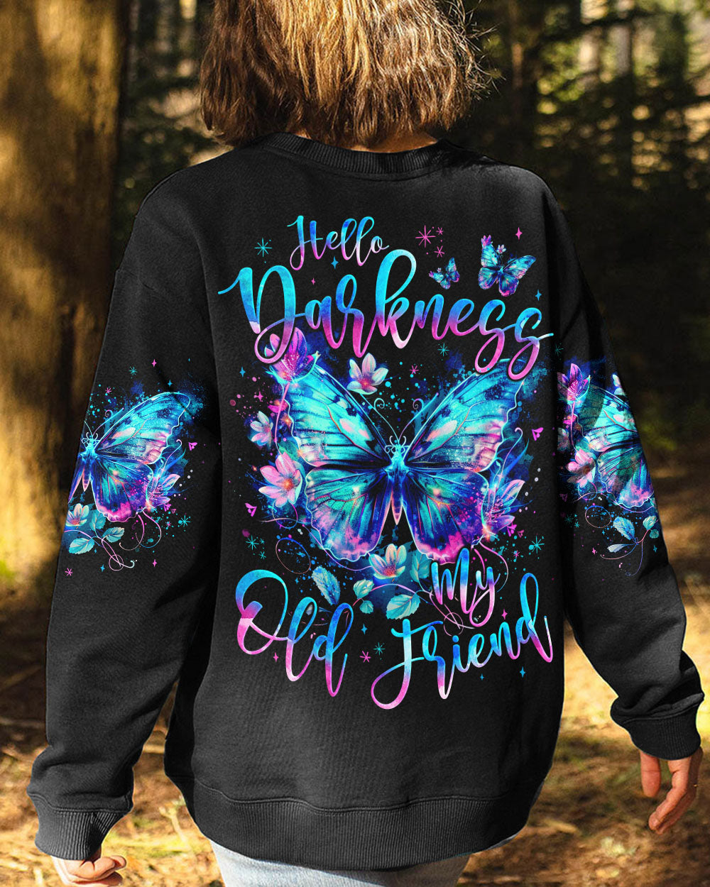 HELLO DARKNESS MY OLD FRIEND BUTTERFLY ALL OVER PRINT - TYQY1004242