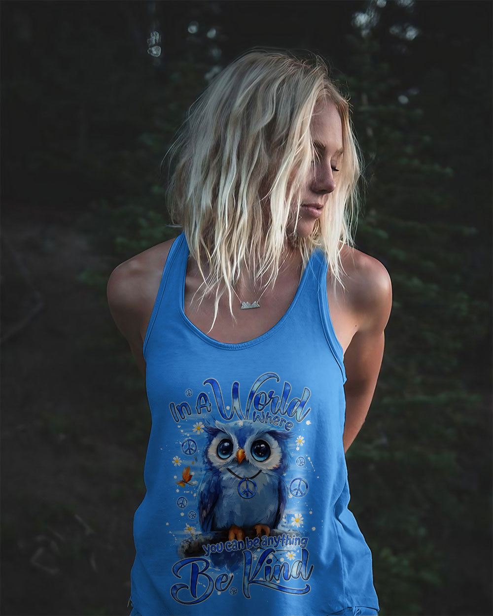 IN A WORLD WHERE YOU CAN BE ANYTHING BE KIND OWL ALL OVER PRINT - TYQY2110252